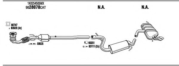 WALKER SEH26558 Exhaust System